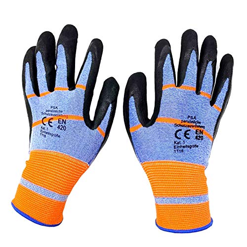 3 Paar Arbeitshandschuhe Ultra Flex Gartenhandschuhe Latexhandschuhe Garten Arbeits Handschuhe Schutzhandschuhe von HAC24