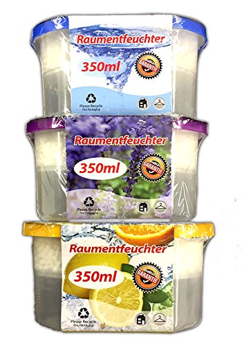 3er Set Raumentfeuchter mit Duft Granulat Luftentfeuchter Lufttrockner Box Deo von HAC24