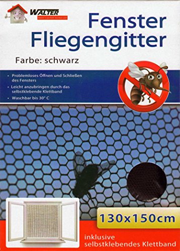 4X Fenster Fliegennetz Fliegengitter Mückenschutz Mückengitter 130x150cm von HAC24