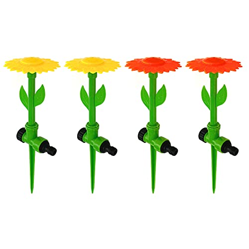 4er Set Blumen Wassersprenger Rasensprenger Wassersprinkler Gartensprenger Wasserspielzeug Sprühregner Garten Bewässerung Sprinkler von HAC24