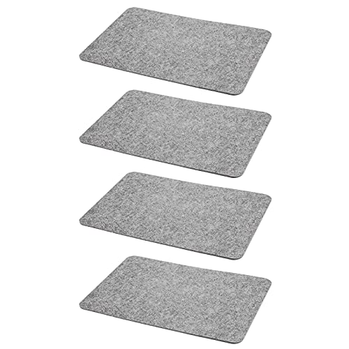 4er Set Platzmatte Filz 44 x 30 cm Hellgrau Premium Qualität Tischsets Untersetzer Rechteckig Tischmatten Platzsets Filzuntersetzer 4er Set Platzmatte Filz 44 x 30 cm Hellgrau Premium Qualität Tischsets Untersetzer Rechteckig Tischmatten Platzsets Filzuntersetzer von HAC24