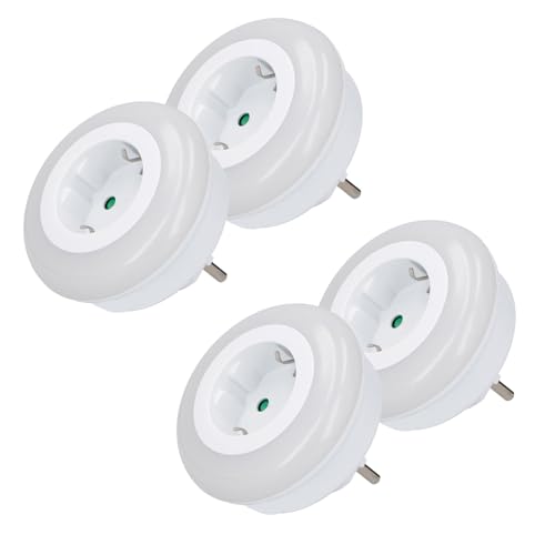 4x LED Steckdosenlampe Kaltweiß Nachtlicht Nachtlampe Steckdosenleuchte Steckdose Lampe Licht Steckdosenlicht 4x LED Steckdosenlampe Kaltweiß Nachtlicht Nachtlampe Steckdosenleuchte Steckdose Lampe Licht Steckdosenlicht von HAC24