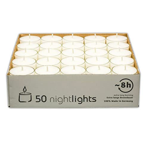 50 Stück Teelichter 8 Stunden Brenndauer Kerze Windlicht weiß Teelicht Paraffin ohne Duft 50 Stück Teelichter 8 Stunden Brenndauer Kerze Windlicht weiß Teelicht Paraffin ohne Duft von HAC24