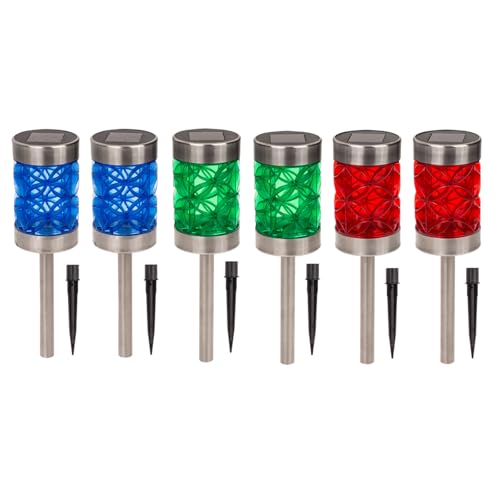 6er Set LED Garten Solar Lampen Mystic Star mit Erdspieß Solarlampen Terrasse Solarleuchten 6er Set LED Garten Solar Lampen Mystic Star mit Erdspieß Solarlampen Terrasse Solarleuchten von HAC24
