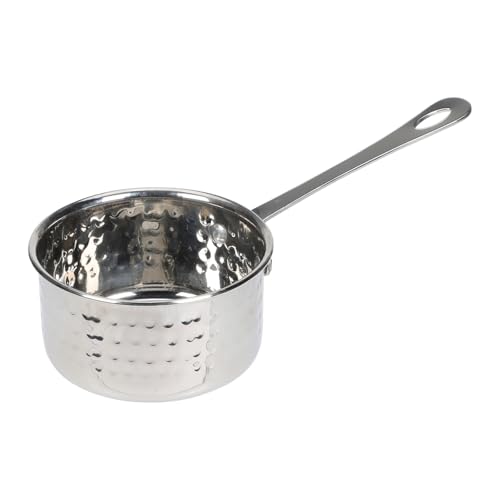 Edelstahl Soßentopf mit Stiel ø 10 cm Fassungsvermögen 300 ml Stieltopf Stielkasserolle Serviertopf Sossentopf von HAC24