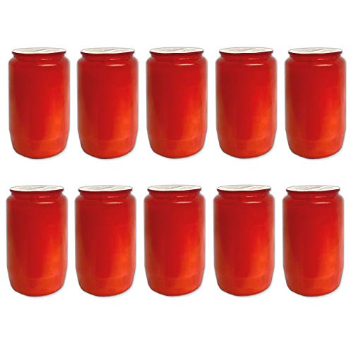 HAC24 10er Set Premium Kompositions Grablicht T3 Rot Grabkerzen Öllichter Friedhofskerzen Grablaterne Kerzen Dauerbrenner HAC24 10er Set Premium Kompositions Grablicht T3 Rot Grabkerzen Öllichter Friedhofskerzen Grablaterne Kerzen Dauerbrenner von HAC24