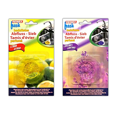 HAC24 2er Set Abflusssieb Waschbecken mit Duft Ablaufsieb Spülbecken Zitrone Lavendel Spülbeckensieb Küche Bad Haarsieb Siebkorb Abfluss Kunststoff HAC24 2er Set Abflusssieb Waschbecken mit Duft Ablaufsieb Spülbecken Zitrone Lavendel Spülbeckensieb Küche Bad Haarsieb Siebkorb Abfluss Kunststoff von HAC24