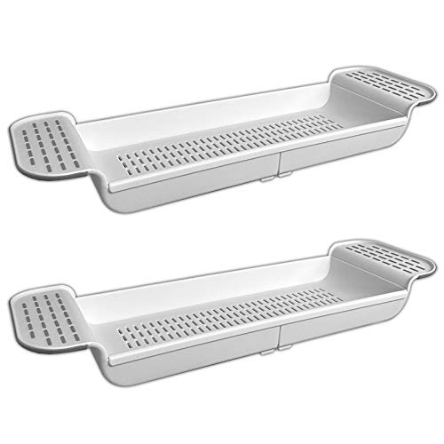 HAC24 2er Set Badewannenablage Ausziehbar Weiß Wannenablage Badewannenbrett Wannenbrücke Badewannenauflage Badewannenbrücke Badewannentablett Kunststoff HAC24 2er Set Badewannenablage Ausziehbar Weiß Wannenablage Badewannenbrett Wannenbrücke Badewannenauflage Badewannenbrücke Badewannentablett Kunststoff von HAC24