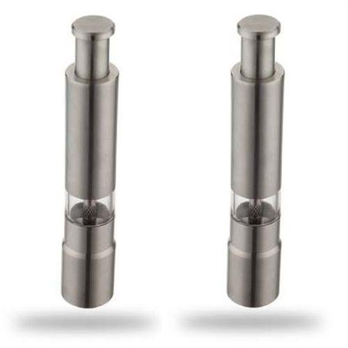 HAC24 2er Set Design Edelstahl Gewürzmühle Manuell Silber Pfeffermühle Salzmühle Chilimühle Manuelle Gewürz Salz Pfeffer Chili Mühle HAC24 2er Set Design Edelstahl Gewürzmühle Manuell Silber Pfeffermühle Salzmühle Chilimühle Manuelle Gewürz Salz Pfeffer Chili Mühle von HAC24