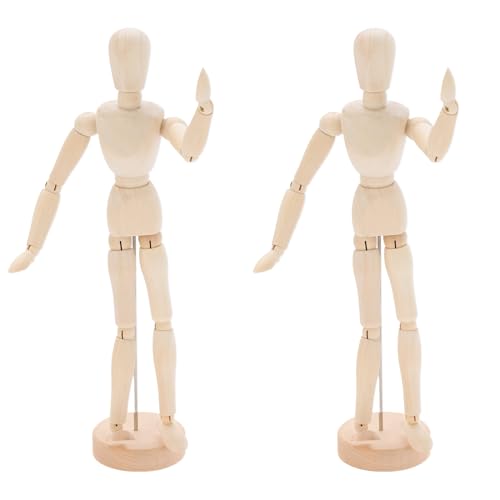 HAC24 2er Set Gliederpuppe aus Holz Natur 33 cm mit Ständer Beweglich Mannequin Zeichenpuppe Zeichenfigur Gelenkfigur HAC24 2er Set Gliederpuppe aus Holz Natur 33 cm mit Ständer Beweglich Mannequin Zeichenpuppe Zeichenfigur Gelenkfigur von HAC24