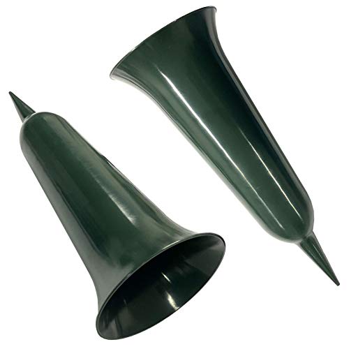 HAC24 2er Set Grabvase Kunststoff Grabschmuck Friedhofsvase mit Erdspieß Friedhof Blumenvase Grabdekoration Grab Vase Grabsteckvase HAC24 2er Set Grabvase Kunststoff Grabschmuck Friedhofsvase mit Erdspieß Friedhof Blumenvase Grabdekoration Grab Vase Grabsteckvase von HAC24