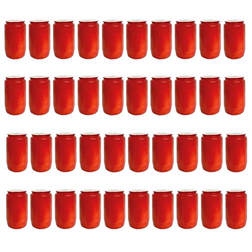 HAC24 40er Set Premium Kompositions Grablicht T3 Rot Grabkerzen Öllichter Friedhofskerzen Grablaterne Kerzen Dauerbrenner HAC24 40er Set Premium Kompositions Grablicht T3 Rot Grabkerzen Öllichter Friedhofskerzen Grablaterne Kerzen Dauerbrenner von HAC24