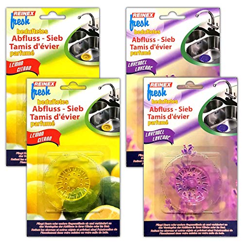 4er Set Abflusssieb Waschbecken mit Duft Ablaufsieb Spülbecken Zitrone Lavendel Spülbeckensieb Küche Bad Haarsieb Siebkorb Abfluss Kunststoff 4er Set Abflusssieb Waschbecken mit Duft Ablaufsieb Spülbecken Zitrone Lavendel Spülbeckensieb Küche Bad Haarsieb Siebkorb Abfluss Kunststoff von HAC24
