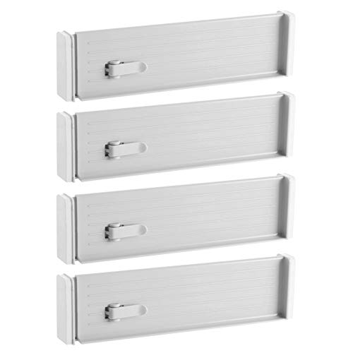 HAC24 4er Set Schubladenteiler Verstellbar Schubladen Organizer Kunststoff Weiß Schubladeneinteiler Schubladentrenner Schubladeneinsatz HAC24 4er Set Schubladenteiler Verstellbar Schubladen Organizer Kunststoff Weiß Schubladeneinteiler Schubladentrenner Schubladeneinsatz von HAC24