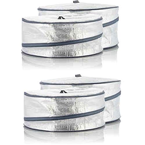 HAC24 4er Set Warmhaltehaube faltbar, Thermo-Abdeckung, Silikon, Schwarz, Modisch, 2x 40 x 20 cm, 2x 35 x 15 cm HAC24 4er Set Warmhaltehaube faltbar, Thermo-Abdeckung, Silikon, Schwarz, Modisch, 2x 40 x 20 cm, 2x 35 x 15 cm von HAC24