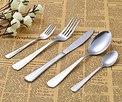 HAC24 60-teiliges Edelstahl Design Besteck Set Essbesteck 12 Personen Besteckset Tafelbesteck HAC24 60-teiliges Edelstahl Design Besteck Set Essbesteck 12 Personen Besteckset Tafelbesteck von HAC24