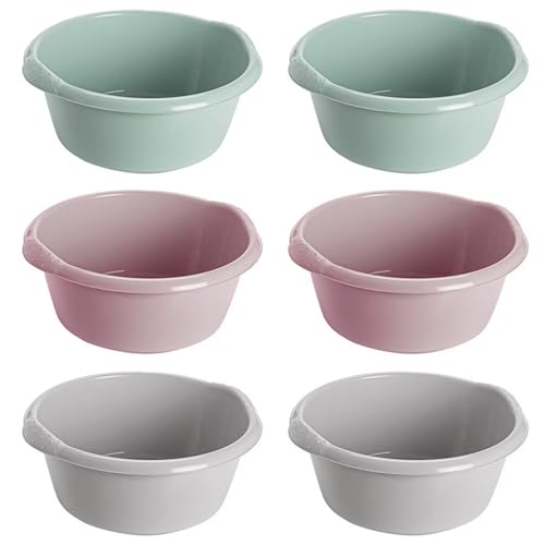 HAC24 6er Set Plastikschüssel 3 Liter Schüssel Kunststoffschüssel Rührschüssel Küchenschüssel Servierschüssel von HAC24