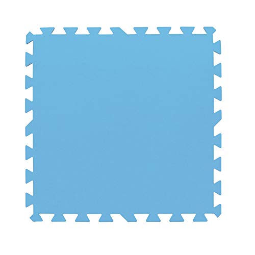 HAC24 8 Stück Pool Bodenschutzmatte Schutz Fliesen Bodenschutz Poolmatte Fitness Bodenmatte Unterlegmatte Poolunterlage 50x50cm Blau von HAC24