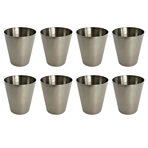 HAC24 8er Set Edelstahl Schnapsgläser 2cl Pinnchen Shotgläser Shot Glas Stamper Schnaps-Becher Partygläser HAC24 8er Set Edelstahl Schnapsgläser 2cl Pinnchen Shotgläser Shot Glas Stamper Schnaps-Becher Partygläser von HAC24