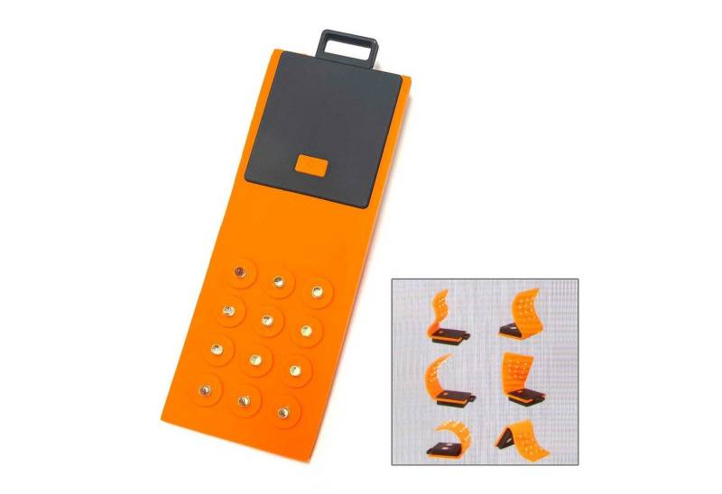 HAC24 Arbeitsleuchte Flexible Silikon Arbeitslampe Lampe Werkstattlampe Leuchte, LED fest integriert, Tageslichtweiß, 12 LEDs mit Magenthalterung von HAC24