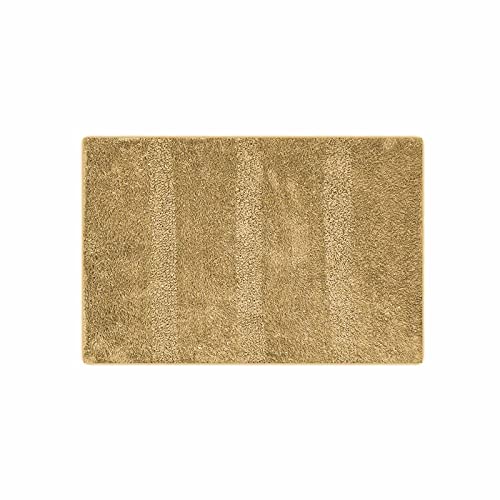 HAC24 Badezimmer Teppich 60x40 cm Badematte Badvorleger WC Bad Duschvorleger Baumwolle Badteppich Badläufer Badezimmermatte Duschvorlage Waschbar (Braun Streifen) von HAC24
