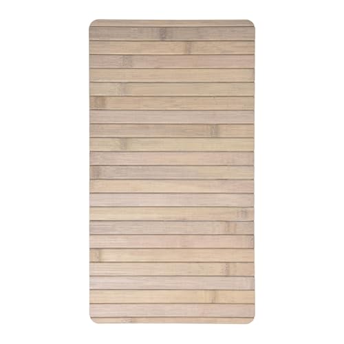 HAC24 Bambus Sofatablett Armlehne Flexibel rutschfest 44 x 24 cm Couch Sessel Ablage Tablett Sofaablage Armlehnentablett (Braun) von HAC24