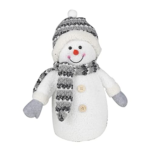 HAC24 Deko LED Schneemann 33 cm Weichnachtsdeko Weihnachten Figur Dekofigur Weihnachtsfigur Beleuchtet Weihnachtsbeleuchtung Dekoration von HAC24