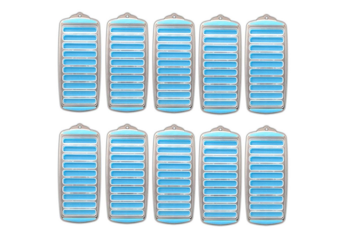 HAC24 Eiswürfelform Stickeiswürfel Form Silikon Eiswürfelbehälter Eiswürfelform, (Set 10-tlg), für je 10 Eisstäbe von HAC24