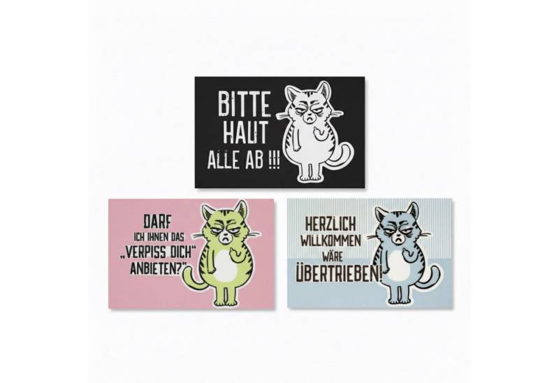 HAC24 Fußmatte Schmutzfangmatte Türmatte Fußmatte Rutschfest Fußabtreter Matte, Rechkteckig, Miesekatze, 60x40 cm, mit Katzenmotiv und Spruch HAC24 Fußmatte Schmutzfangmatte Türmatte Fußmatte Rutschfest Fußabtreter Matte, Rechkteckig, Miesekatze, 60x40 cm, mit Katzenmotiv und Spruch von HAC24