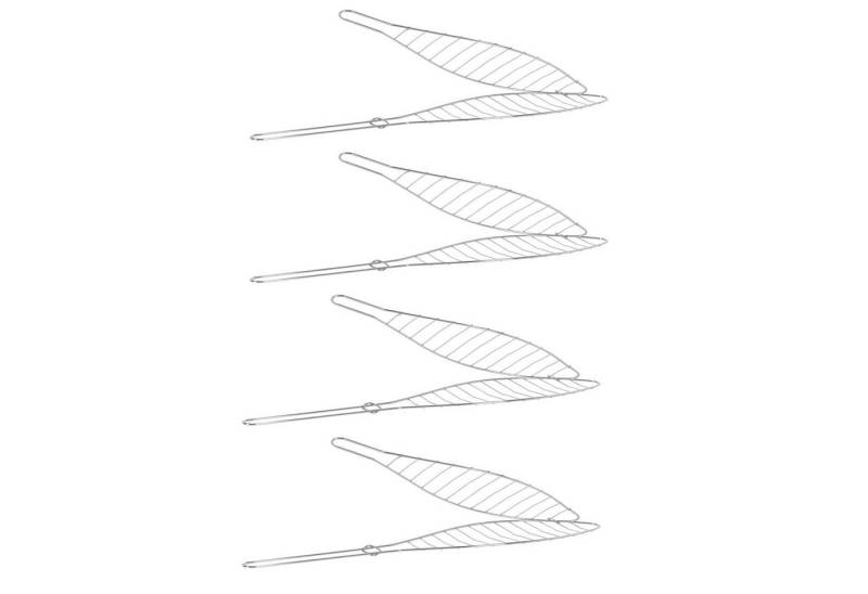 HAC24 Grillrost BBQ Fischbräter Fischgriller Fischzange Fischhalter Fischgitter (4-St), Edelstahl 42 x 9 cm von HAC24