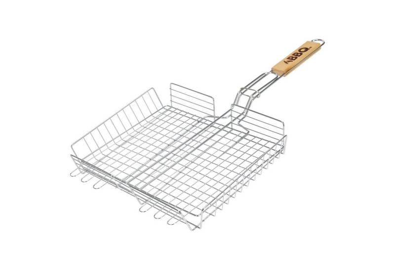 HAC24 Grillrost Grillkorb Gemüse Grillschale BBQ Grillpfanne Grillguthalter (1-St), Verchromter Stahl von HAC24