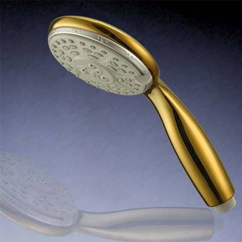 HAC24 Handbrause Duschkopf Handbrause Duschbrause Wellness Brausekopf, (1-tlg), Gold, mit 3 Funktionen von HAC24