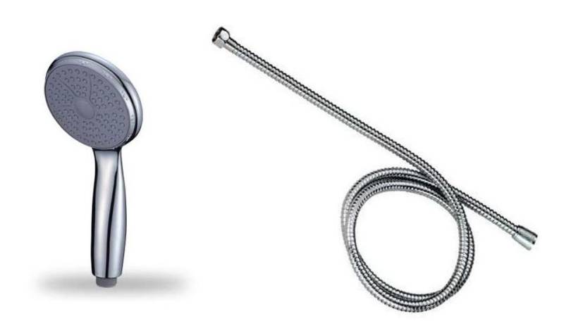 HAC24 Handbrause Handbrause Mit Anti-Kalk-System Massage Funktion Duschkopf Kopfbrause, (Set, 2-tlg), Inkl. Duschschlauch 1,5m von HAC24