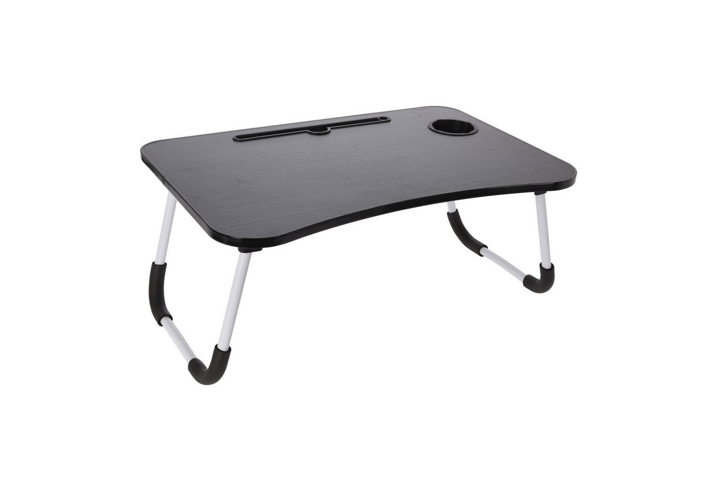 HAC24 Klapptisch Betttablett Laptop Tablett Betttisch Tablettisch Bett Sofa Tisch (1-St), mit Schublade Getränkehalter Klappbar 60 x 40 cm von HAC24