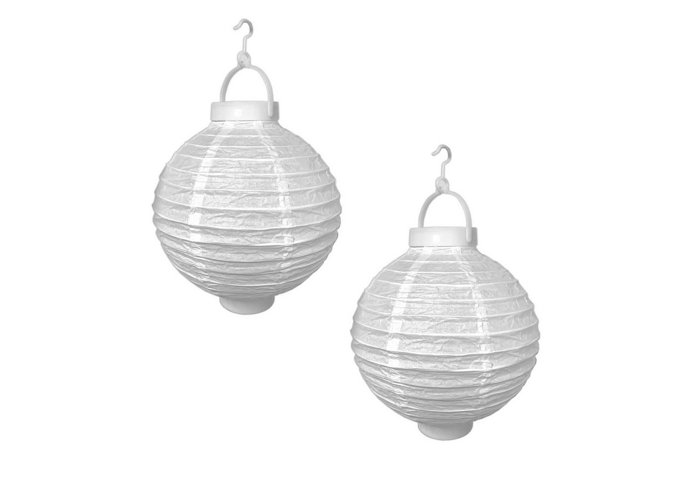 HAC24 LED Lampion 2x Deko Lampenschirm Lampe Party Garten Kugel Laterne, LED fest integriert, Batteriebetrieben, Weiß Ø 20 HAC24 LED Lampion 2x Deko Lampenschirm Lampe Party Garten Kugel Laterne, LED fest integriert, Batteriebetrieben, Weiß Ø 20 von HAC24