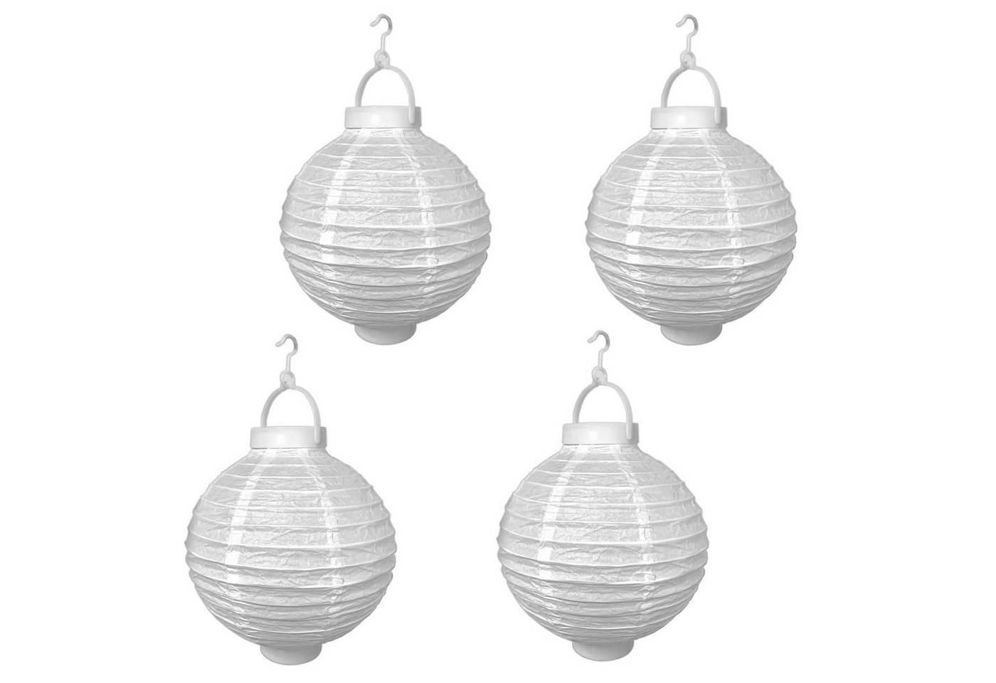 HAC24 LED Lampion 4x Deko Lampenschirm Lampe Party Garten Kugel Laterne, LED fest integriert, Batteriebetrieben, Weiß Ø 20 HAC24 LED Lampion 4x Deko Lampenschirm Lampe Party Garten Kugel Laterne, LED fest integriert, Batteriebetrieben, Weiß Ø 20 von HAC24