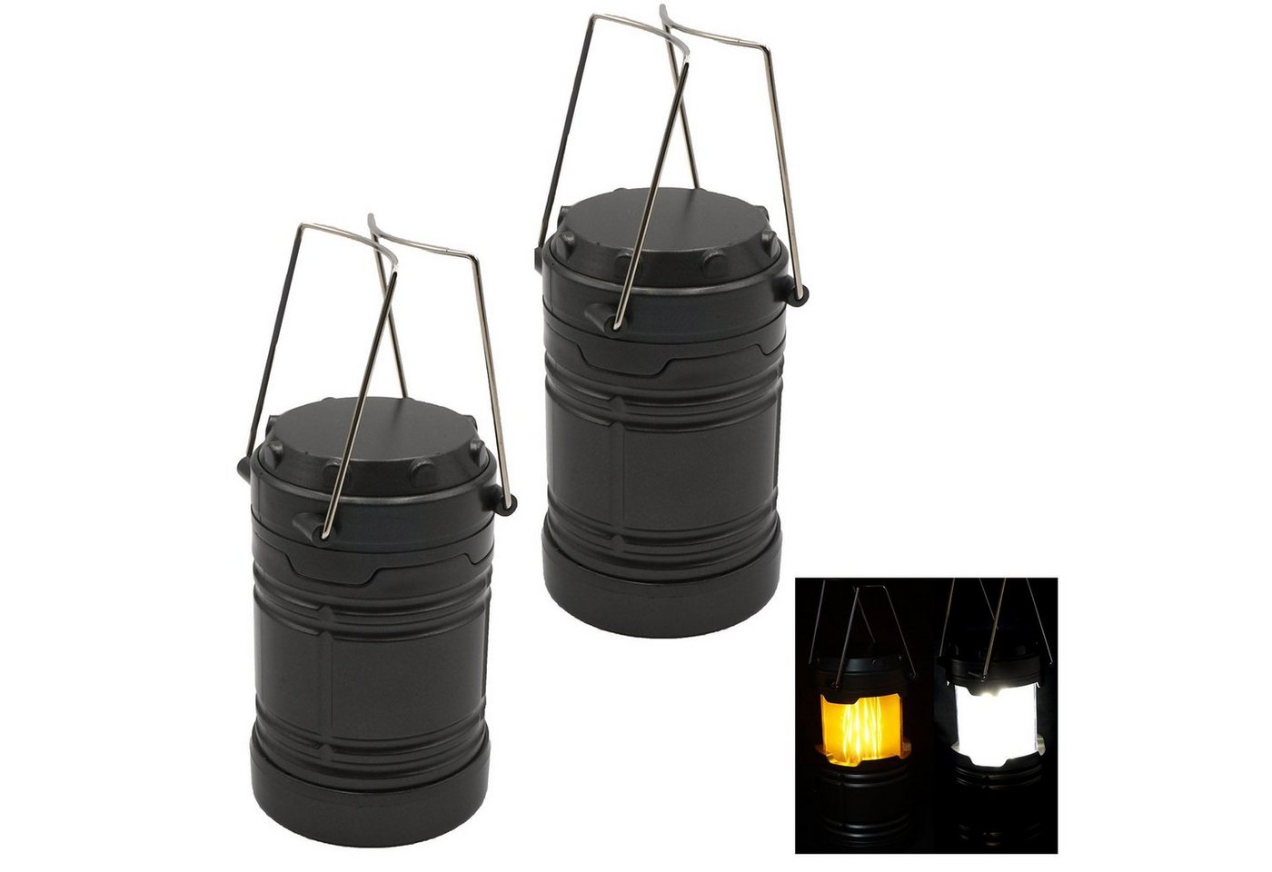 HAC24 LED Laterne 2er Set Campinglampe Outdoor Camping Leuchte Tragbare Campinglaterne, LED fest integriert, Hellweiß, Flammenlicht, 2 Leuchtmodi Hellweiß & Flammenlicht, Batteriebetrieben HAC24 LED Laterne 2er Set Campinglampe Outdoor Camping Leuchte Tragbare Campinglaterne, LED fest integriert, Hellweiß, Flammenlicht, 2 Leuchtmodi Hellweiß & Flammenlicht, Batteriebetrieben von HAC24