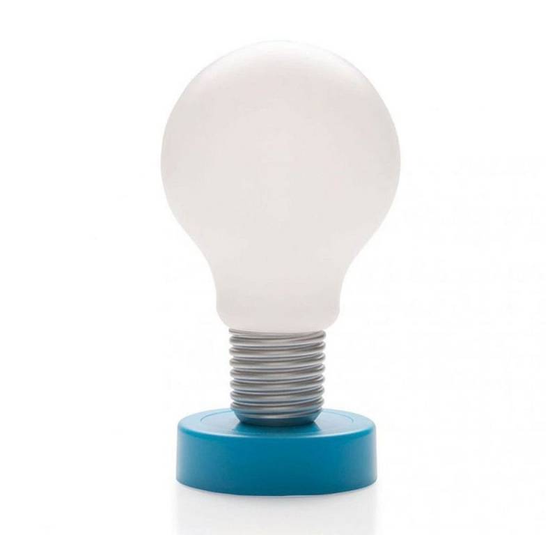 HAC24 LED Schreibtischlampe LED Drucklampe Tischlampe Druck Lampe Tischleuchte, LED fest integriert, Batteriebetrieben Glühbirne Blau von HAC24