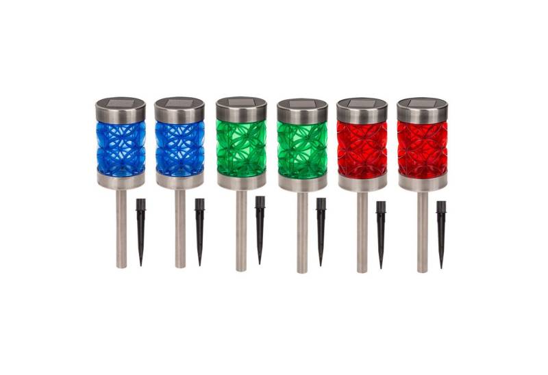 HAC24 LED Solarleuchte Garten Solar Lampen Solarlampen Terrasse, LED fest integriert, Warmweiß, Mystic Star mit Erdspieß von HAC24