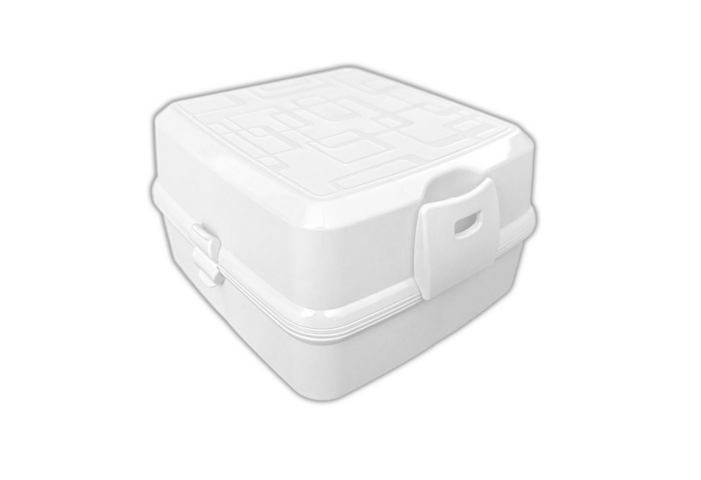 HAC24 Lunchbox Brot- und Lunchbox mit 4 Fächern Vesperdose Brotdose Vorratsbox, Kunststoff, 1400ml, Inkl. Gabel & Löffel von HAC24