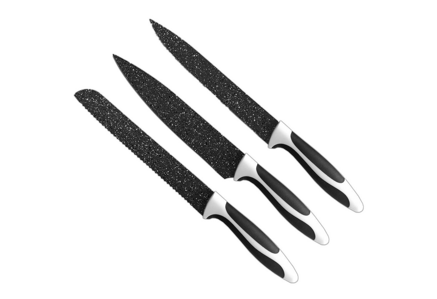 HAC24 Messer-Set Messerset Küchenmesser Brotmesser Universalmesser Kochmesser (Set, 3-tlg), Edelstahl von HAC24