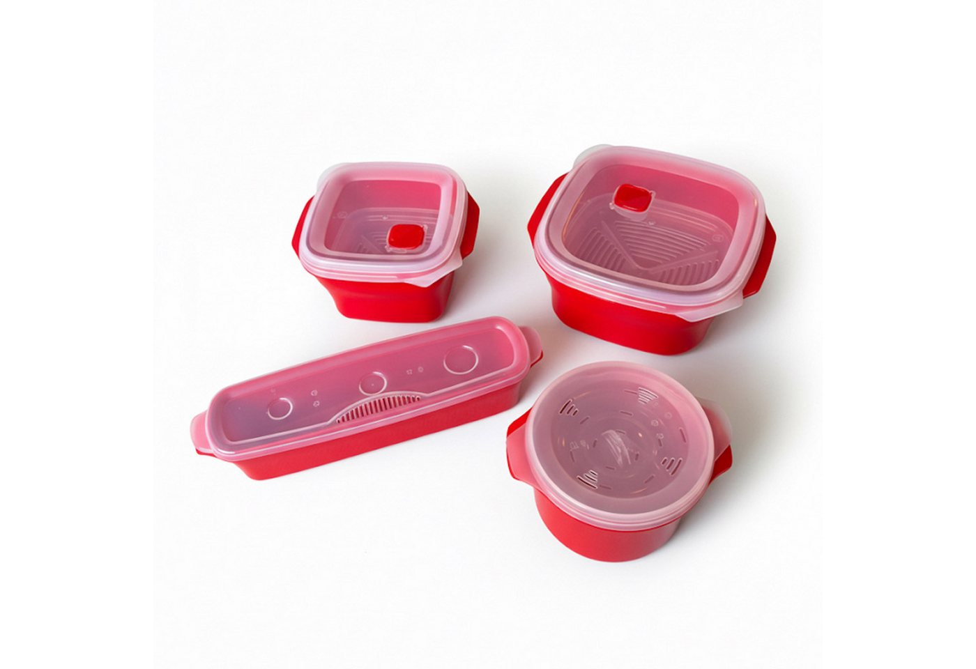 HAC24 Mikrowellenbehälter Mikrowellengeschirr Set, 2x Mikrowellen Dampfgarer 1,5 & 2,8L 1x Reiskocher 1L 1x Nudelkocher HAC24 Mikrowellenbehälter Mikrowellengeschirr Set, 2x Mikrowellen Dampfgarer 1,5 & 2,8L 1x Reiskocher 1L 1x Nudelkocher von HAC24