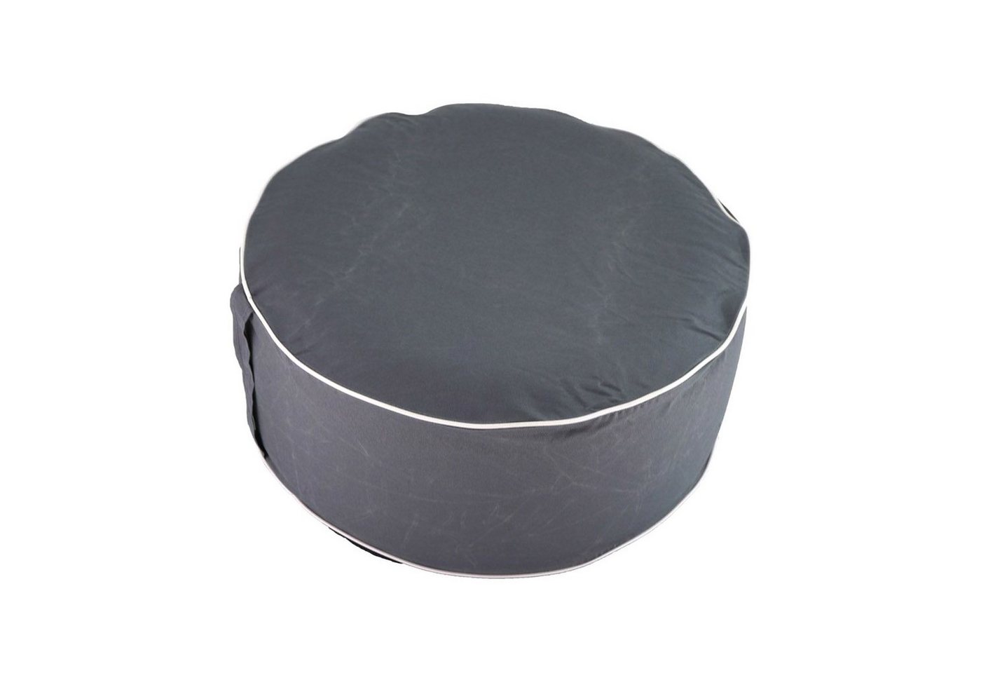 HAC24 Pouf Aufblasbarer Pouf Sitzhocker Outdoor Sitzpouf Sitz Hocker Sitzsack Grau Sitzkissen Fußhocker (1-St), 54 x 26 cm von HAC24