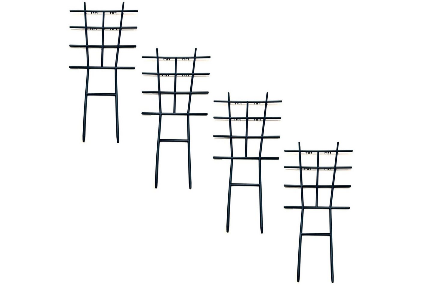 HAC24 Rankgitter Rankgitter Set, 4 St., Rankhilfe Grün Kletterhilfe Rankstütze Pflanzengitter, Kunststoff, 42cm von HAC24