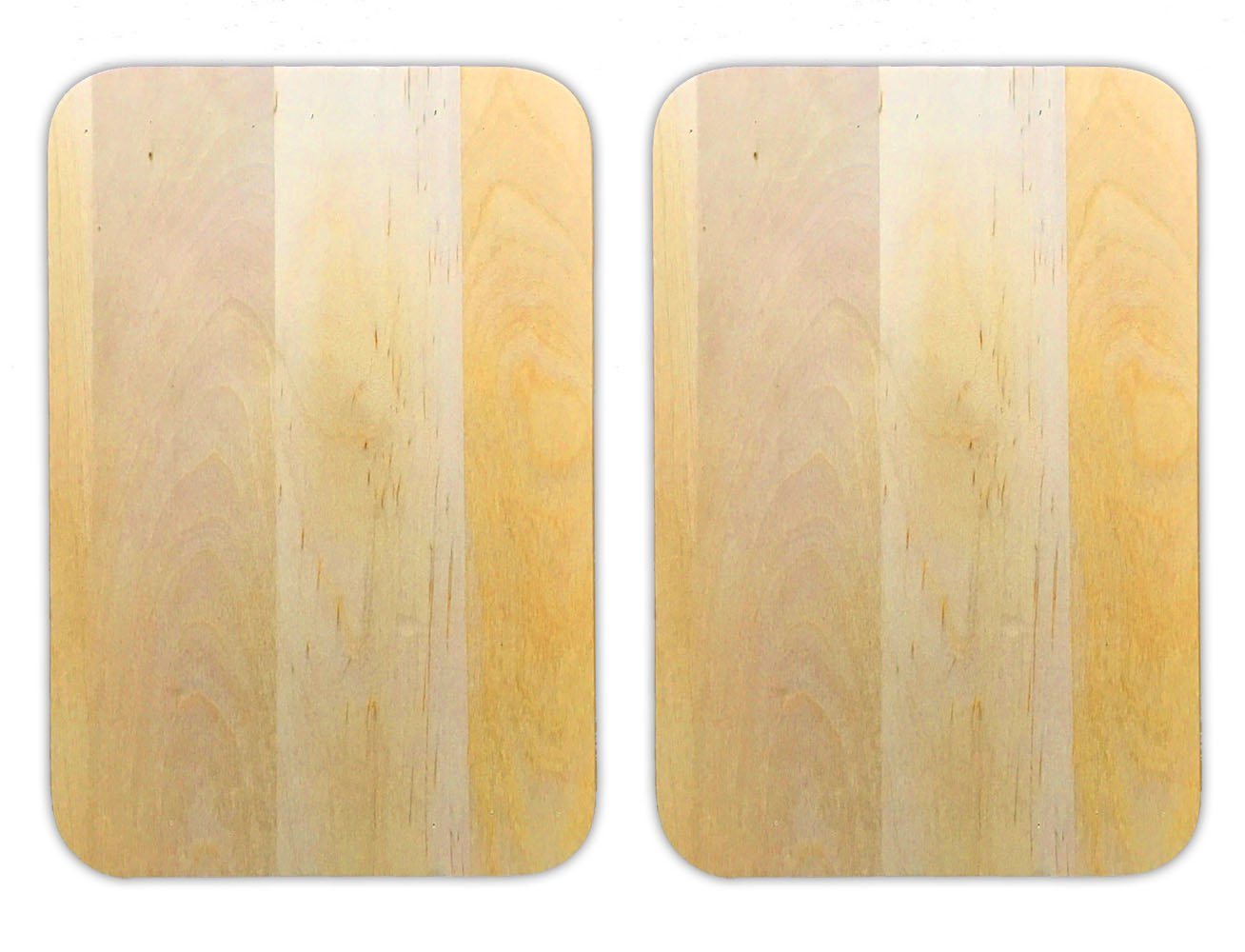 HAC24 Schneidebrett Servierbrett Küchenbrett Holz Schneide Brett Brettchen, Naturholz, (2-St), Beidseitig Verwendbar 22 x 15 x 1 cm von HAC24
