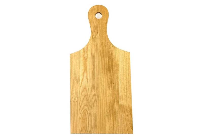 HAC24 Schneidebrett Servierbrett Küchenbrett Holz Schneide Brett Frühstücksbrett, Naturholz, (1-St), mit Griff 30x14x1cm von HAC24