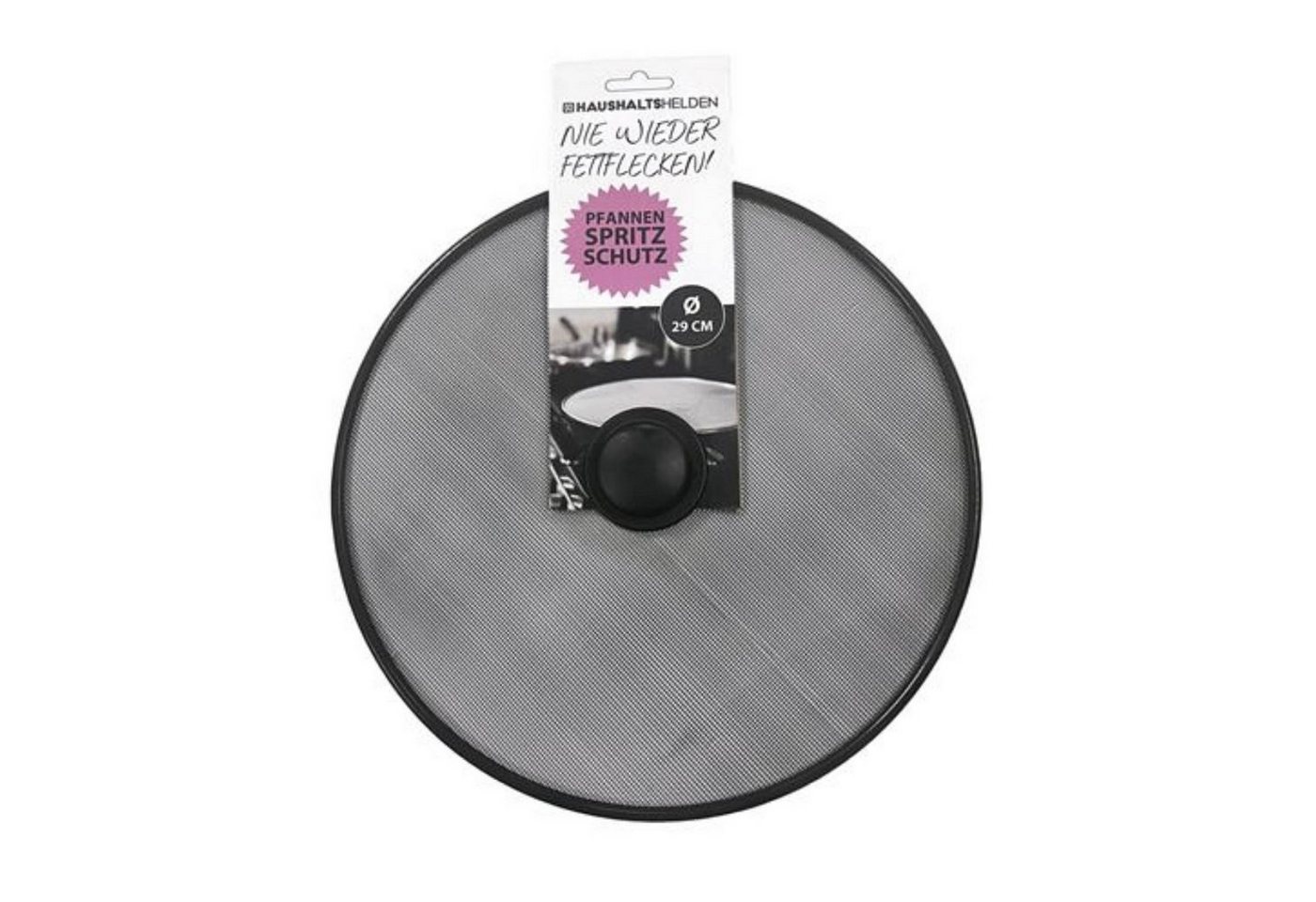 HAC24 Spritzschutzdeckel Spritzschutz Ölspritzschutz Pfannenspritzschutz Herdspritzschutz, (1-tlg), Schwarz, Ø 29cm, für Pfannen von HAC24
