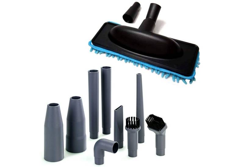 HAC24 Staubsaugerdüsen-Set Staubsauger Bodendüse mit Wischmop, (Set, 10-tlg), inkl. Adapter & 9 tlg. Staubsauger Düsen Set von HAC24