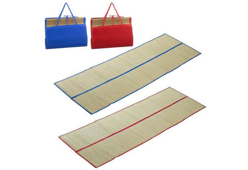HAC24 Strandtuch Strohmatte 180 x 60 cm Liegematte Faltbar Rollmatte Strand Matte, (2-St), mit Tragegriffen von HAC24