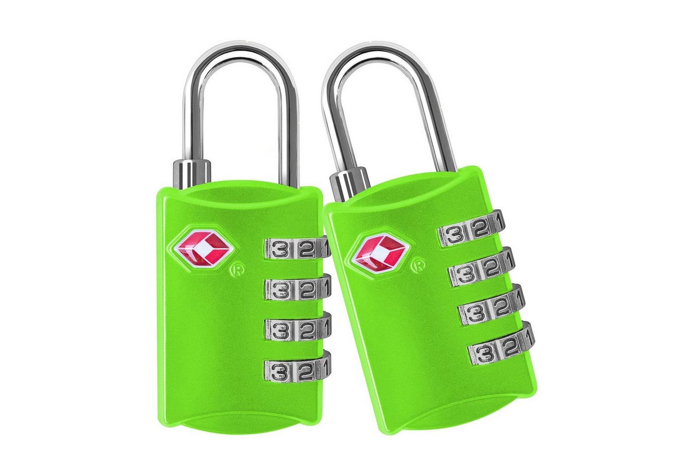HAC24 TSA-Vorhängeschloss 2er Set TSA-Gepäckschlösser Kofferschloss Reiseschloss, 4-Stellig Zahlenschloss HAC24 TSA-Vorhängeschloss 2er Set TSA-Gepäckschlösser Kofferschloss Reiseschloss, 4-Stellig Zahlenschloss von HAC24